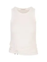 Rabanne Paco  Signature Piercing Tank Top In White