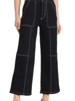 Rails Getty Utility High Rise Wide Leg Crop Jeans In Orca