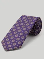 Robert Talbott Robert Floral Jacquard Necktie In Purple