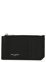 Saint Laurent Fragments Cardholder In Black