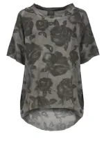 Sanctamuerte Viscose T-shirt In Grey