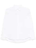 Shanshan Ruan Slim-cut Pleated Shirt In White