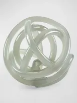 Tizo Handblown Decorative Glass Knot In Grey