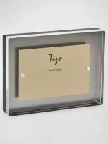 Tizo Lucite Floating Frame, 5" X 7" In Clear &amp; Sivler