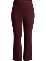 Universal Standard Pinstripe Ponte Bootcut Pants In Black Cherry