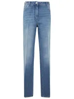 Versace Denim Stone Wash Denim Pant In Blue